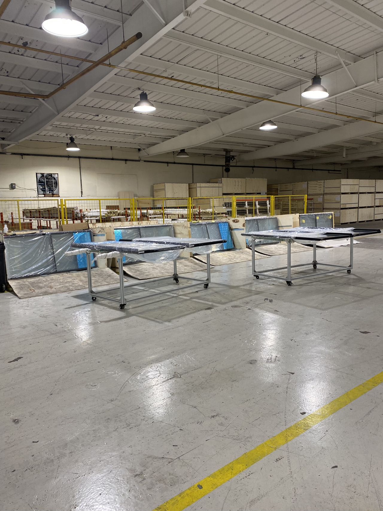 QD Refrigeration glass door assembly area